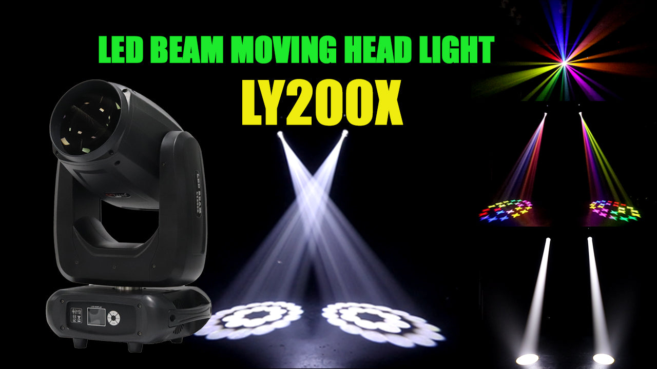 LY200X LED Beam Moving Head Light with gobo/prism/beam effects